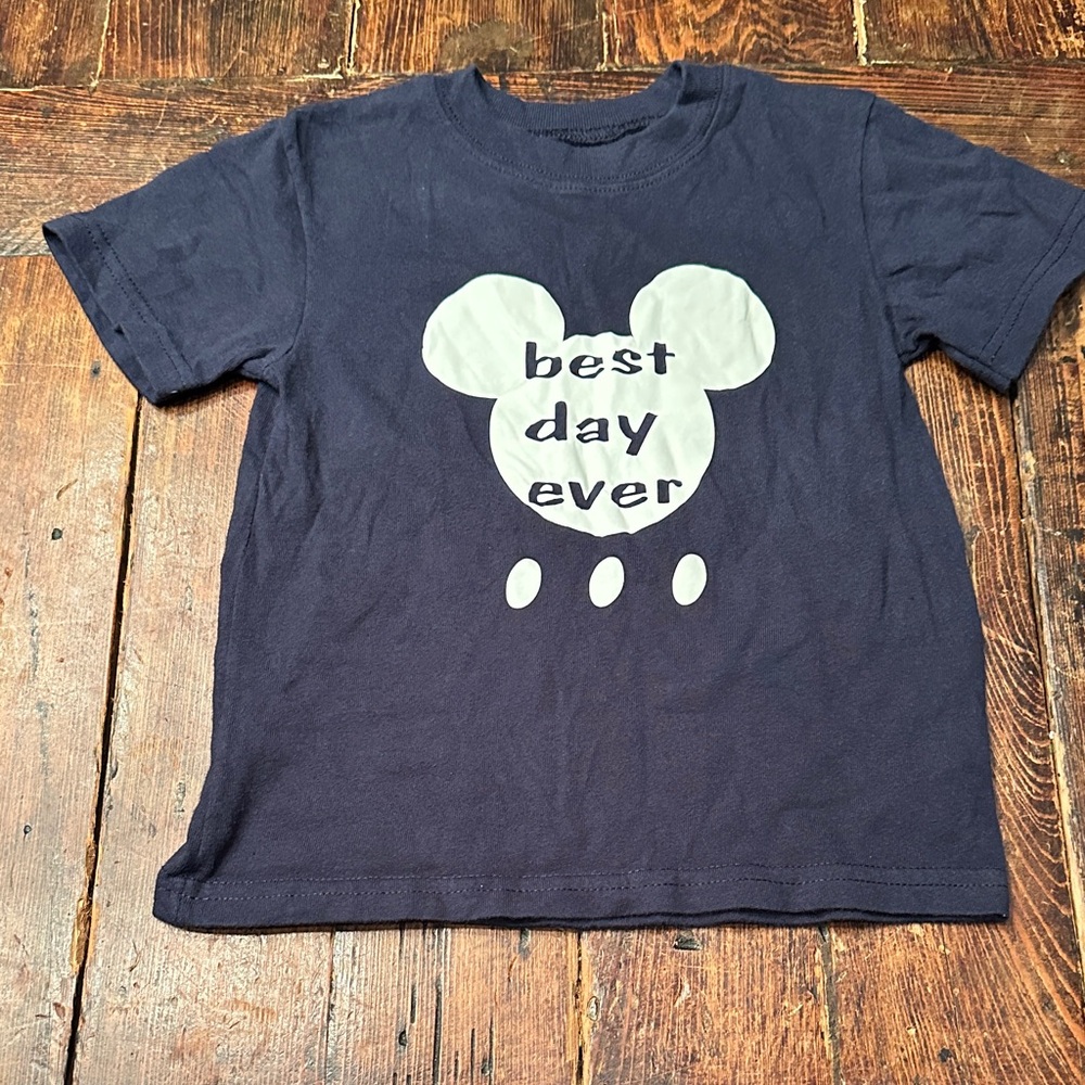 Navy Blue Kids Shirt with Graphic Print.